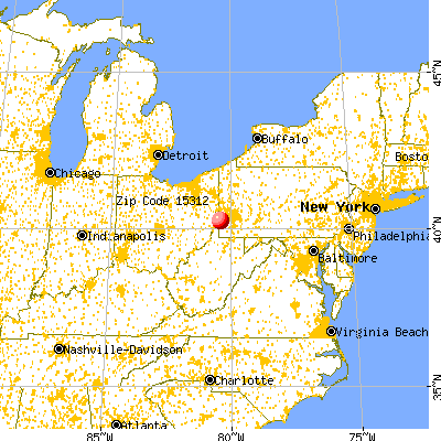 West Middletown, PA (15312) map from a distance