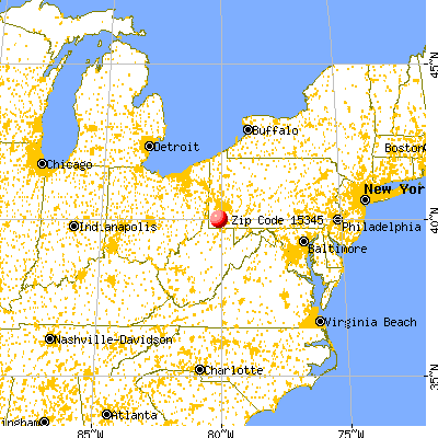 Marianna, PA (15345) map from a distance