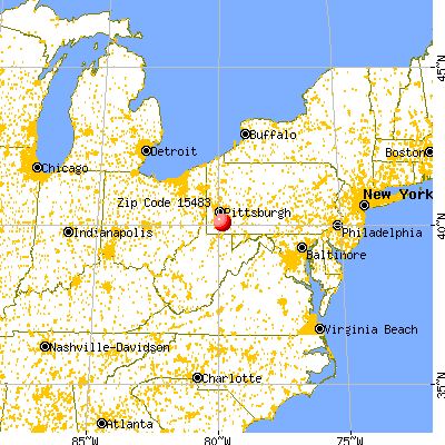 Stockdale, PA (15483) map from a distance