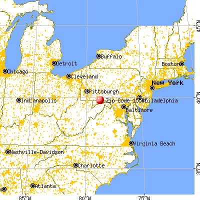 Hyndman, PA (15545) map from a distance