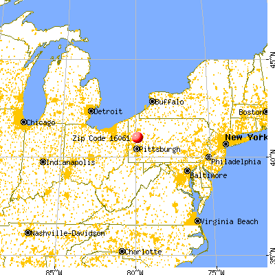 West Sunbury, PA (16061) map from a distance