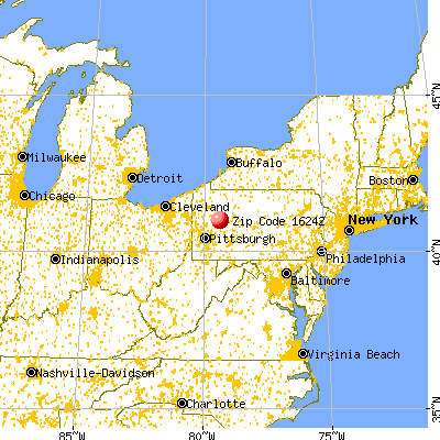 New Bethlehem, PA (16242) map from a distance