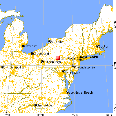 Millheim, PA (16854) map from a distance