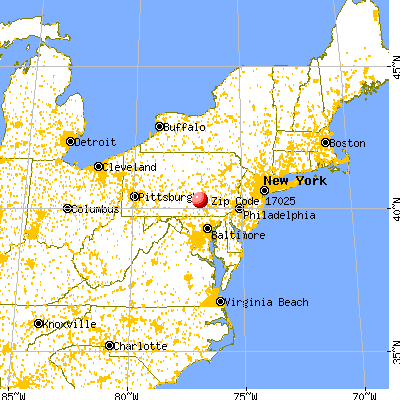 Enola, PA (17025) map from a distance