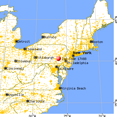 Schaefferstown, PA (17088) map from a distance