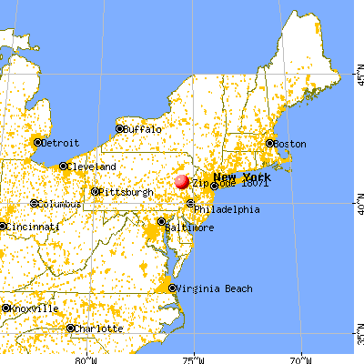 Palmerton, PA (18071) map from a distance