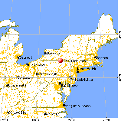 Sayre, PA (18840) map from a distance
