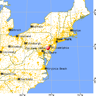 Newport, DE (19804) map from a distance