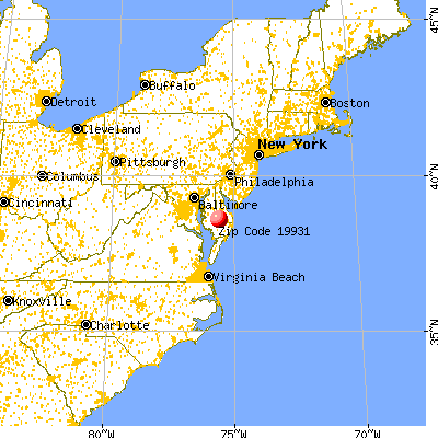 Bethel, DE (19931) map from a distance