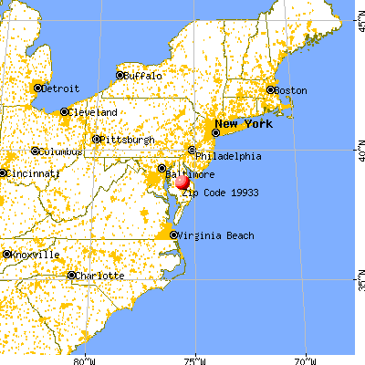 Bridgeville, DE (19933) map from a distance