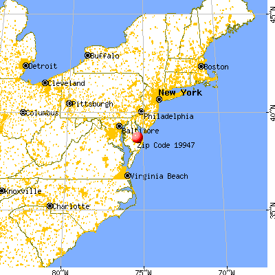 Georgetown, DE (19947) map from a distance