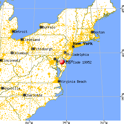 Harrington, DE (19952) map from a distance