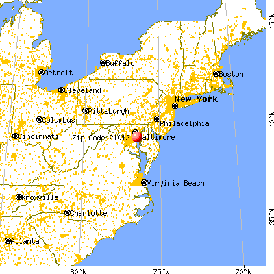 Arnold, MD (21012) map from a distance