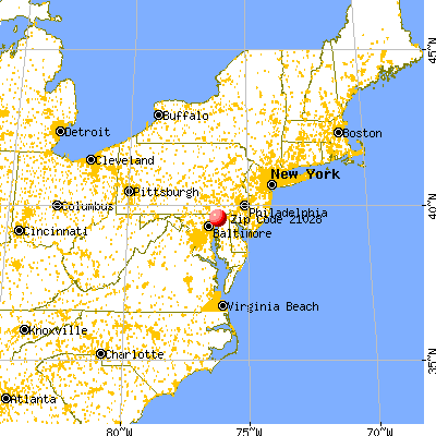 21028 map from a distance