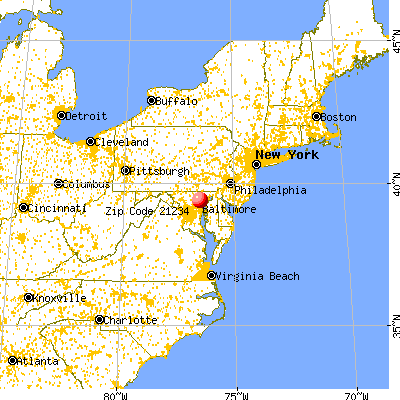Carney, MD (21234) map from a distance