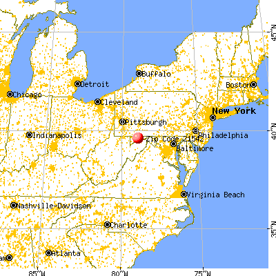 Midland, MD (21542) map from a distance