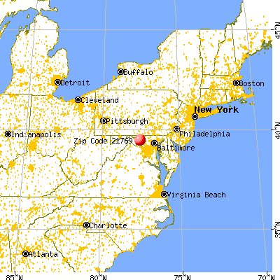 Middletown, MD (21769) map from a distance