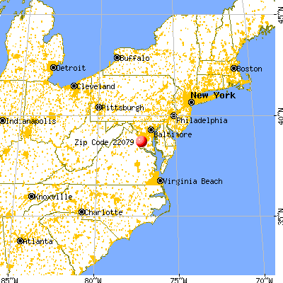 Mason Neck, VA (22079) map from a distance
