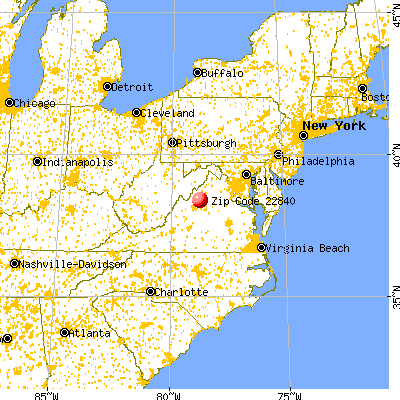 Massanutten, VA (22840) map from a distance