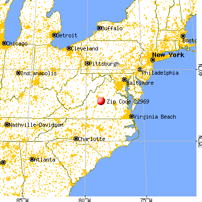 Schuyler, VA (22969) map from a distance