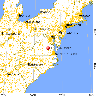 Chamberlayne, VA (23227) map from a distance