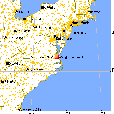 Chesapeake, VA (23323) map from a distance