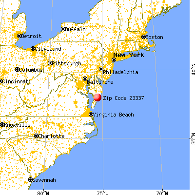Wattsville, VA (23337) map from a distance