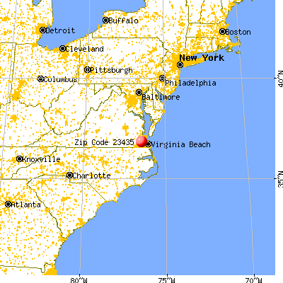 Suffolk, VA (23435) map from a distance