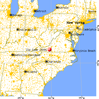 Floyd, VA (24091) map from a distance