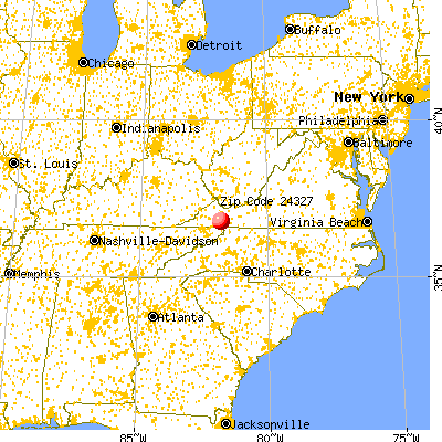 , VA (24327) map from a distance