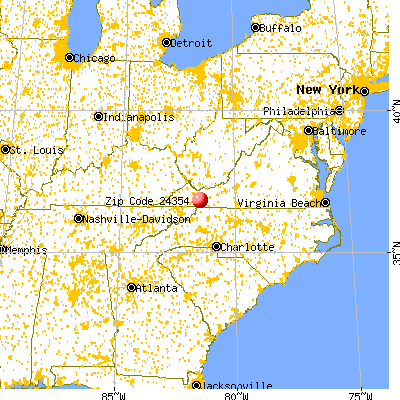 Adwolf, VA (24354) map from a distance