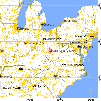 , WV (25279) map from a distance
