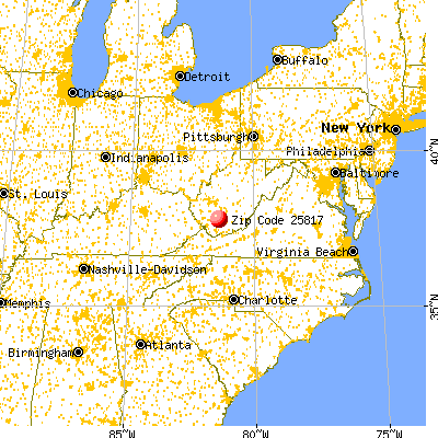 Bolt, WV (25817) map from a distance