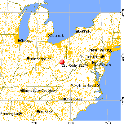 St. Marys, WV (26170) map from a distance