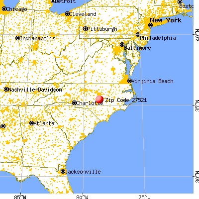 Coats, NC (27521) map from a distance