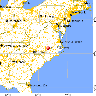 Wendell, NC (27591) map from a distance
