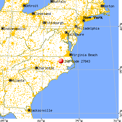 Hobgood, NC (27843) map from a distance