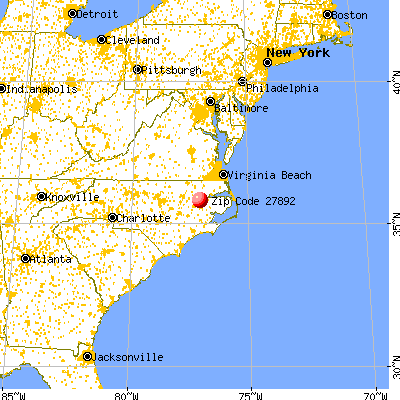 Williamston, NC (27892) map from a distance