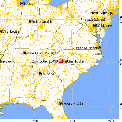 Earl, NC (28038) map from a distance