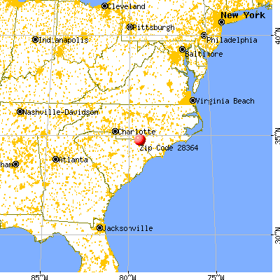 Raemon, NC (28364) map from a distance