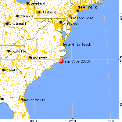 Davis, NC (28589) map from a distance