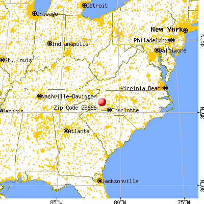Icard, NC (28666) map from a distance