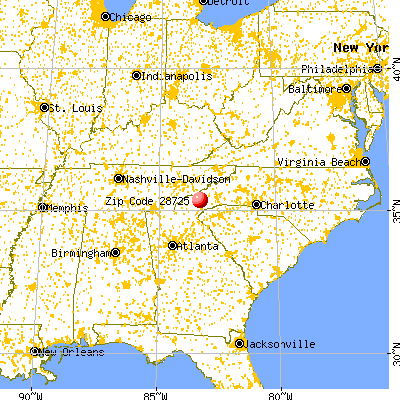 Dillsboro, NC (28725) map from a distance
