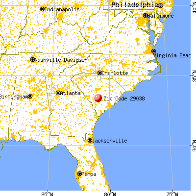Cope, SC (29038) map from a distance