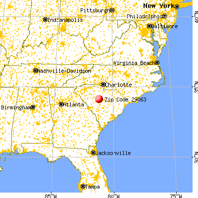 Irmo, SC (29063) map from a distance