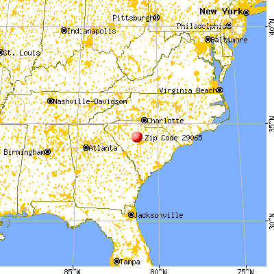 Jenkinsville, SC (29065) map from a distance