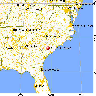 Santee, SC (29142) map from a distance