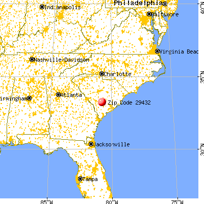 Branchville, SC (29432) map from a distance