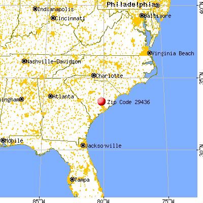 Cross, SC (29436) map from a distance
