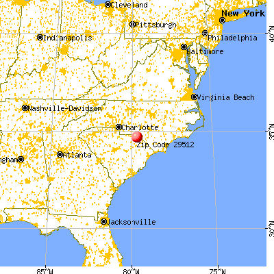Bennettsville, SC (29512) map from a distance